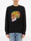 Ps By Paul Smith Ps Paul Smith "skull Sketch" Print Sweatshirt In Black