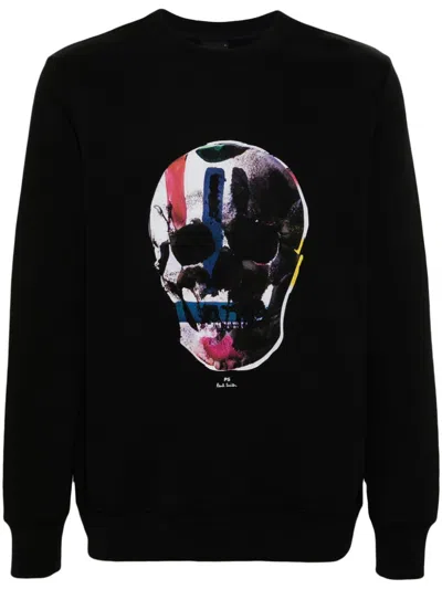 Ps By Paul Smith Ps Paul Smith "skull" Sweatshirt In Black