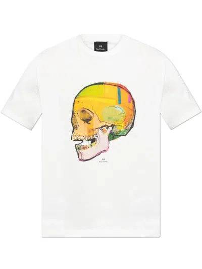 PS BY PAUL SMITH SKULL-PRINT T-SHIRT