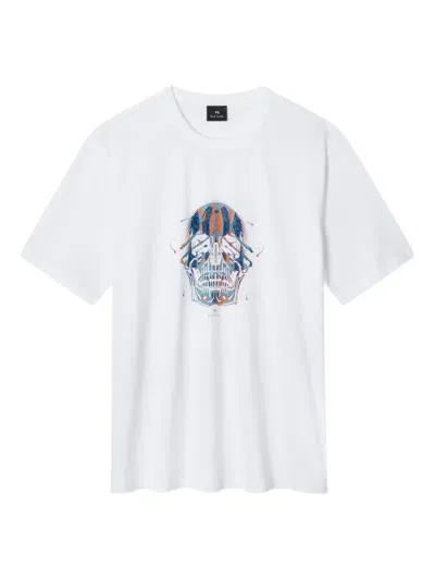 Ps By Paul Smith Skull-print T-shirt In White