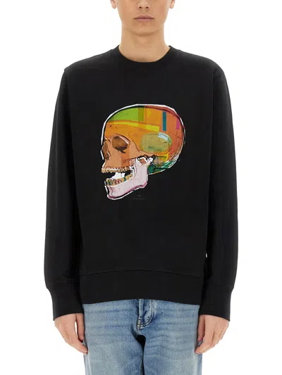 PS BY PAUL SMITH "SKULL SKETCH" PRINT SWEATSHIRT