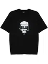 Shop Ps By Paul Smith Skull-tape-print T-shirt In 黑色