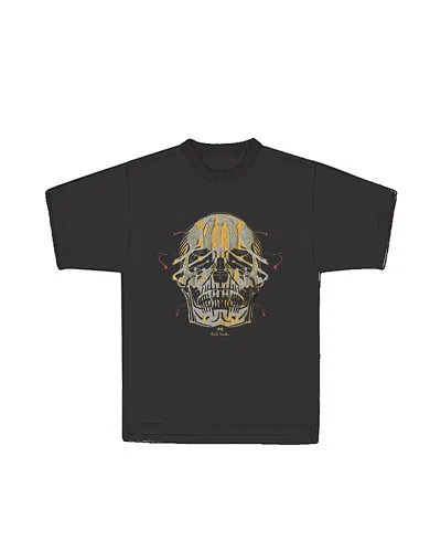 Ps By Paul Smith Skull Tee In Black