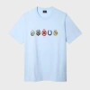 Ps By Paul Smith Sky Blue 'lucky Charm' Print T-shirt In Blue