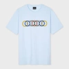 PS BY PAUL SMITH SKY BLUE 'OVERLAPPING CIRCLES' PRINT T-SHIRT