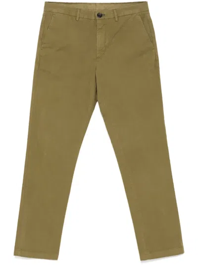 Ps By Paul Smith Khaki Four-pocket Trousers In Green