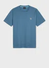 Ps By Paul Smith Slate Blue Organic Cotton Zebra Logo T-shirt In Blue
