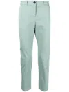 Ps By Paul Smith Slim-cut Brushed Chinos In Grün