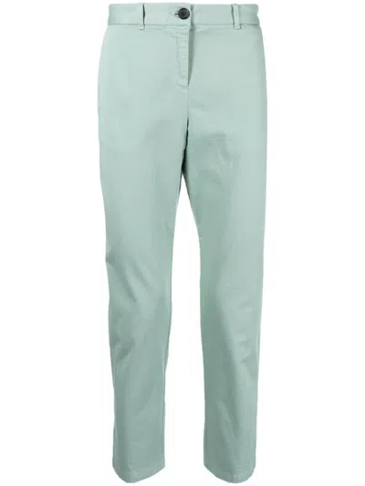 Ps By Paul Smith Slim-cut Brushed Chinos In Grün