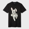 Ps By Paul Smith Slim-fit Black 'bunny' Print T-shirt In Black