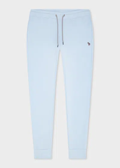 Ps By Paul Smith Slim-fit Sky Blue Zebra Logo Sweatpants