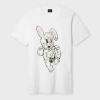 Ps By Paul Smith Slim-fit White 'bunny' Print T-shirt In White