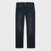 Ps By Paul Smith Slim-standard Navy-wash 'crosshatch Stretch' Jeans Blue In Blue