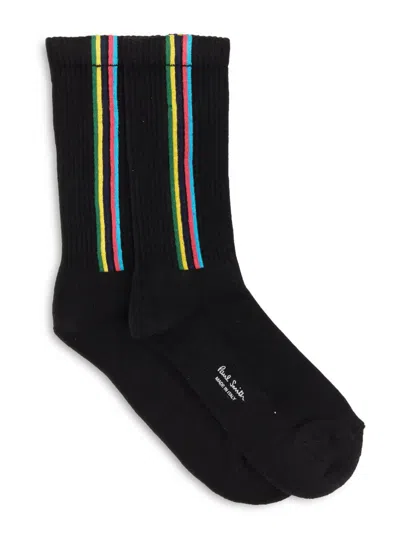 Ps By Paul Smith Sports Stripe Socks In Black