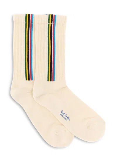 Ps By Paul Smith Sports Stripe Socks In White