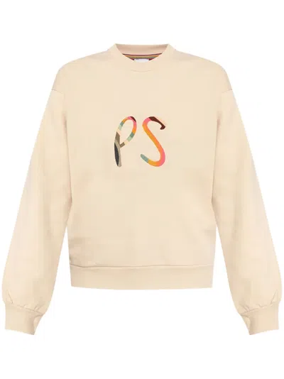Ps By Paul Smith Ps Paul Smith Swirl Logo Sweatshirt In Beige