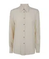 Ps By Paul Smith Spread-collar Crepe Shirt In Nude