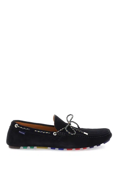 Ps By Paul Smith Springfield Suede Moccasin In Blue