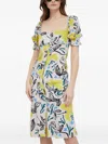 Ps By Paul Smith Ps Paul Smith Woman Midi Dress Light Grey Size 6 Viscose In Multi