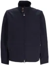 Ps By Paul Smith Stand Collar Harrington Jacket Dark Navy In Blue