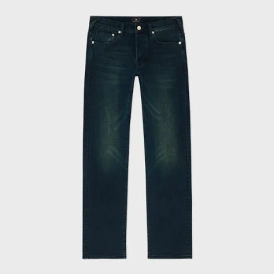 Ps By Paul Smith Standard-fit 'crosshatch Stretch' Blue Over-dye Jeans