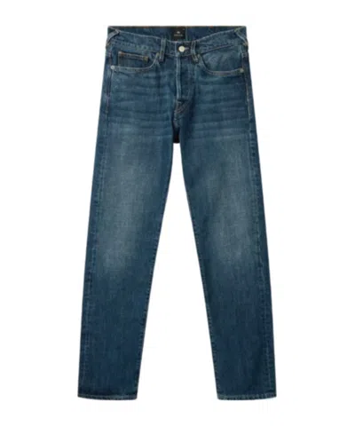 Ps By Paul Smith Standard-fit Mid-wash 'organic Authentic Twill' Jeans In Blue