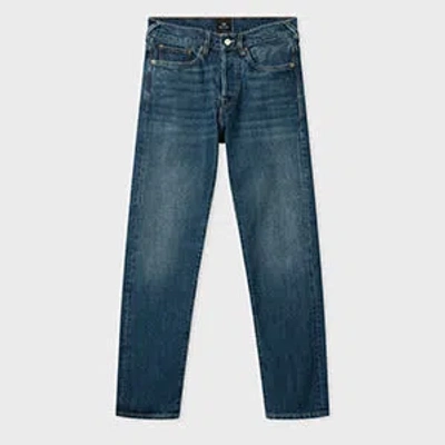 Ps By Paul Smith Standard-fit Mid-wash 'organic Authentic Twill' Jeans Blue In Multi
