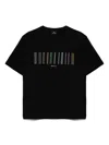 Ps By Paul Smith Stitch Stripe-print Cotton T-shirt In Black