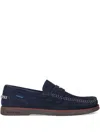Ps By Paul Smith Stitched Suede Loafers In Blue