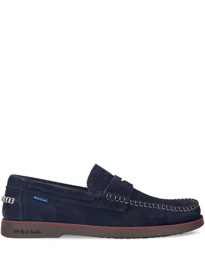 PS BY PAUL SMITH STITCHED SUEDE LOAFERS