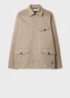 Ps By Paul Smith Stone Cotton Short Jacket Brown In Neutral