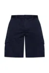 Ps By Paul Smith Straight Leg Cargo Shorts In Blue