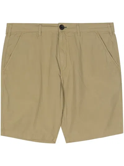 Ps By Paul Smith Straight-leg Cotton Chino Shorts In 绿色