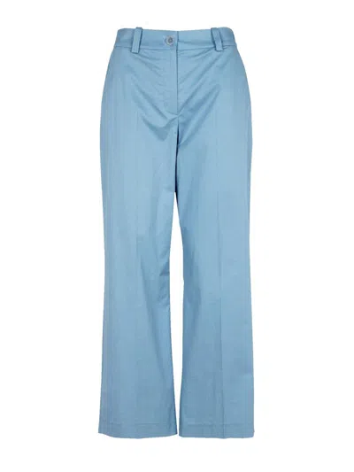 Ps By Paul Smith Straight Tailored Trousers Pants In Greyish Blue