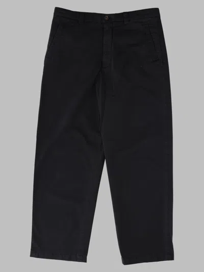 Ps By Paul Smith Straight-leg Trousers In Organic Cotton With Minimalist Aesthetic In Black