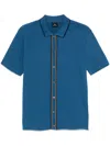 Ps By Paul Smith Ps Paul Smith Button Front Cotton Polo Shirt In Blue