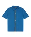 Ps By Paul Smith Ps Paul Smith Button Front Cotton Polo Shirt In Blue