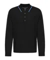 Ps By Paul Smith Stripe-detailing Polo Shirt In Black