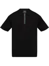 Ps By Paul Smith Quarter Zip Polo T Shirt In Schwarz