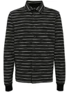 Ps By Paul Smith Stripe Knitted Shirt In Black