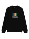 Ps By Paul Smith Stripe-logo Sweatshirt In Black