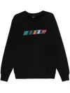 Ps By Paul Smith Stripe-print Sweatshirt In Black