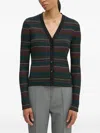 Ps By Paul Smith Striped Buttoned Cardigan In Multi