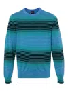Ps By Paul Smith Ps Paul Smith Striped Crewneck Sweater In Blue
