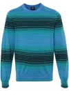 Ps By Paul Smith Ps Paul Smith Striped Crewneck Sweater In Blue