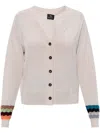 Ps By Paul Smith Striped-cuff Cardigan In Neutrals
