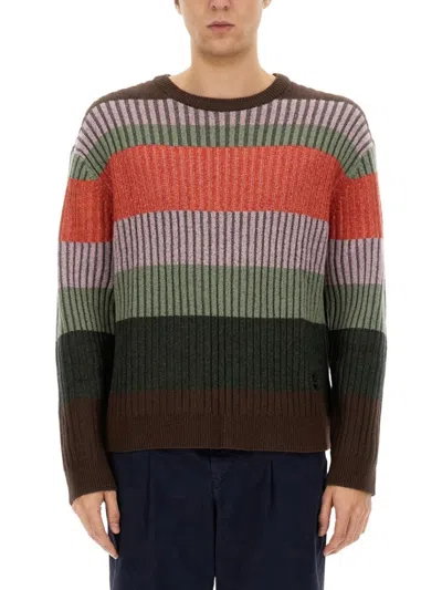 Ps By Paul Smith Striped Knit Top