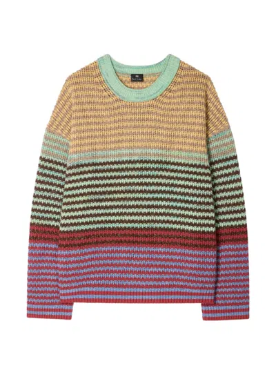 Ps By Paul Smith Striped Knitted Sweater In Multi
