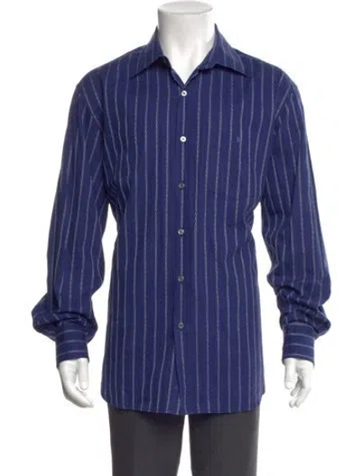 Pre-owned Ps By Paul Smith Striped Long Sleeve Shirt In Blue