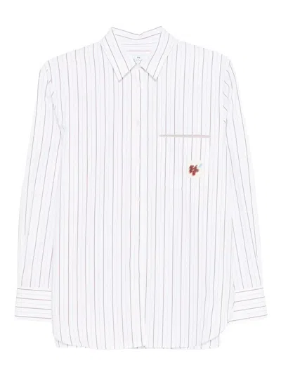 Ps By Paul Smith Striped Pocket Shirt In White